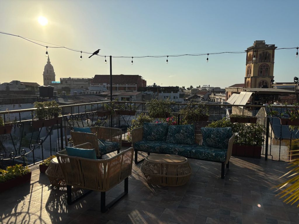 itinerario di 3 giorni a Cartagena de Indias rooftop e tramonto